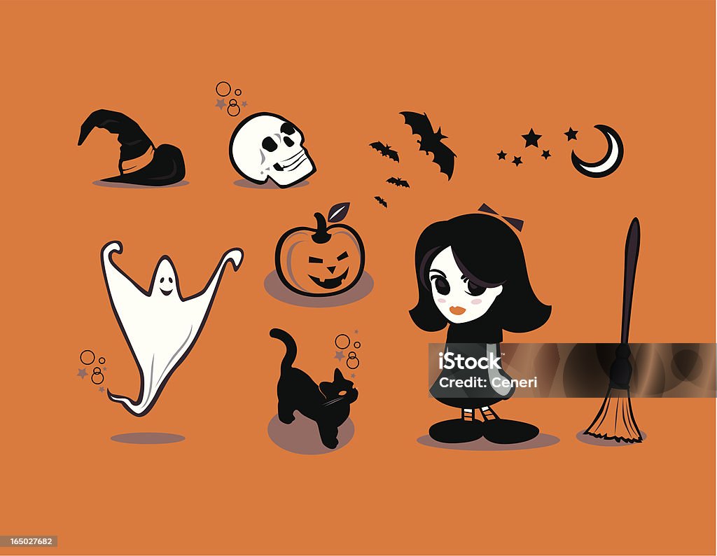 halloween orange thingies PSD,JPG and EPS included. Domestic Cat stock vector