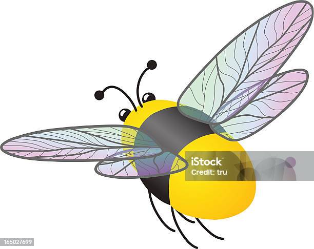 Latający Bumble Bee - Stockowe grafiki wektorowe i więcej obrazów Fajny - Fajny, Pszczoła, Czułek