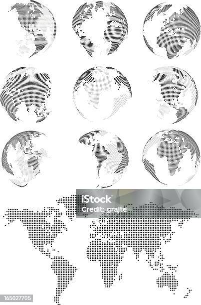 Mapa Świata Wektor - Stockowe grafiki wektorowe i więcej obrazów Afryka - Afryka, Ameryka, Australia