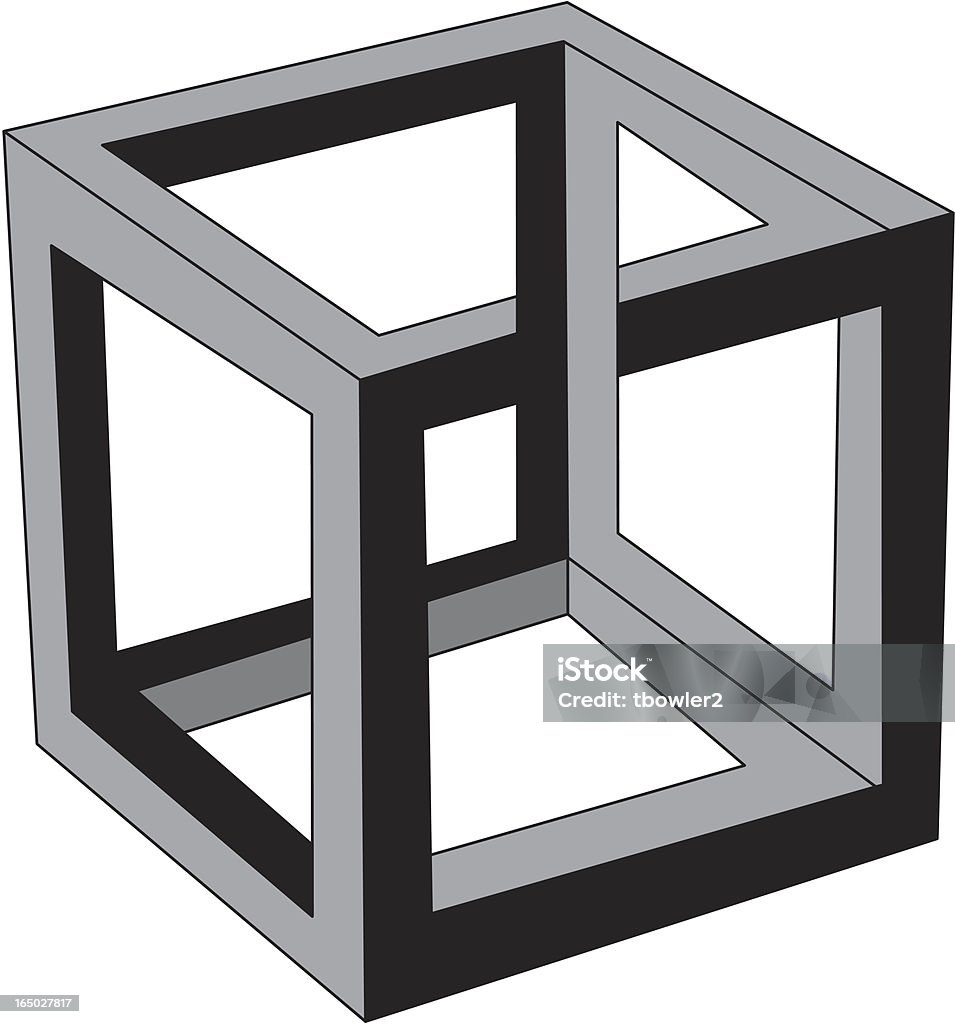 Cube Illusion - clipart vectoriel de Cube libre de droits