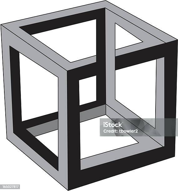 Cube Illusion Vecteurs libres de droits et plus d'images vectorielles de Cube - Cube, Fantaisie, Artificiel