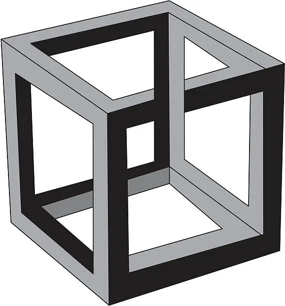 Vector illustration of Cube Illusion