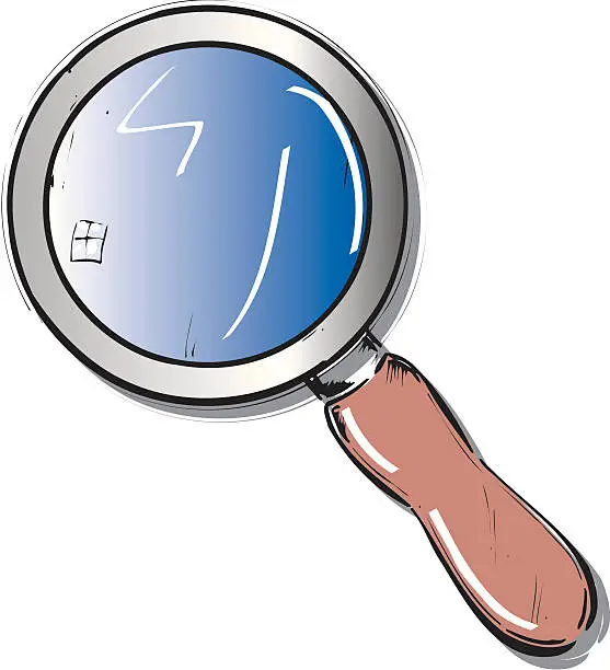 Vector illustration of magnifying glass