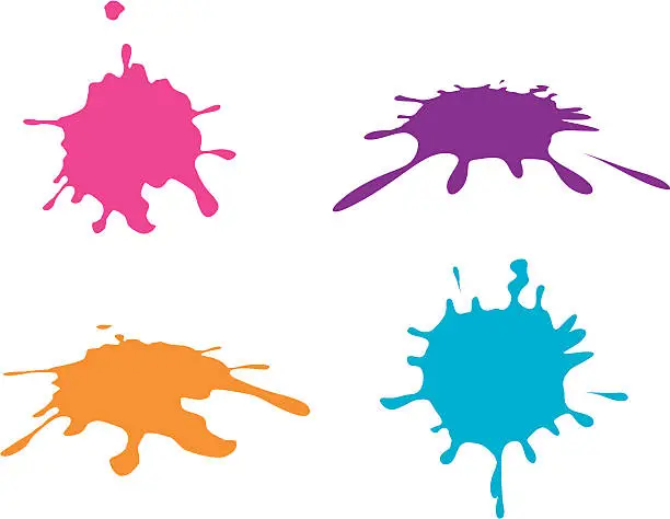 Vector illustration of Paint spill splatter drip