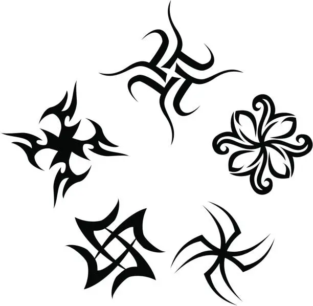 Vector illustration of tribal stars