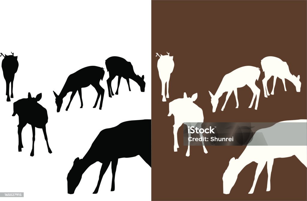 Deer in Park - arte vectorial de Animal libre de derechos