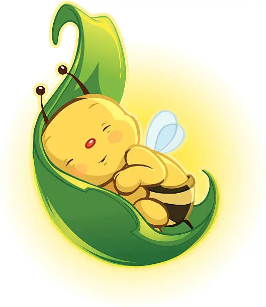 Vector illustration of Baby Bee 1 (jpg & vector)