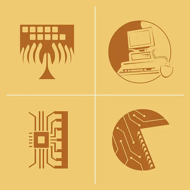 Vector illustration of Computer symbols - vector