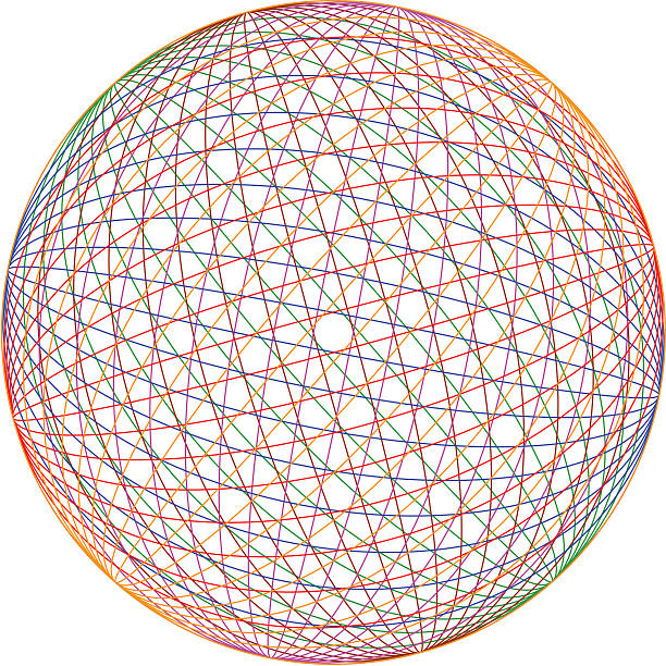 Multicolor sphere (eps) Multicolor sphere. trigonometry stock illustrations