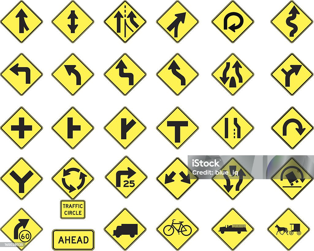 Warnung Verkehrszeichen Im Vektor-format, zwei - Lizenzfrei Fahrrad Vektorgrafik