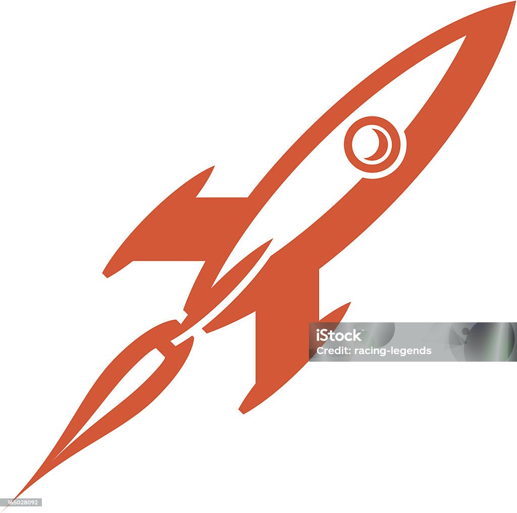 Two toned image of a rocket in motion Space Rocket. You can change the colour to suit your own personal taste. Alien stock vector