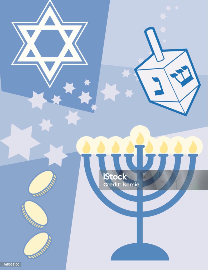 Holidays : Hanukkah Hanukkah-related Vector collage. All images were drawn by me. Candle stock vector