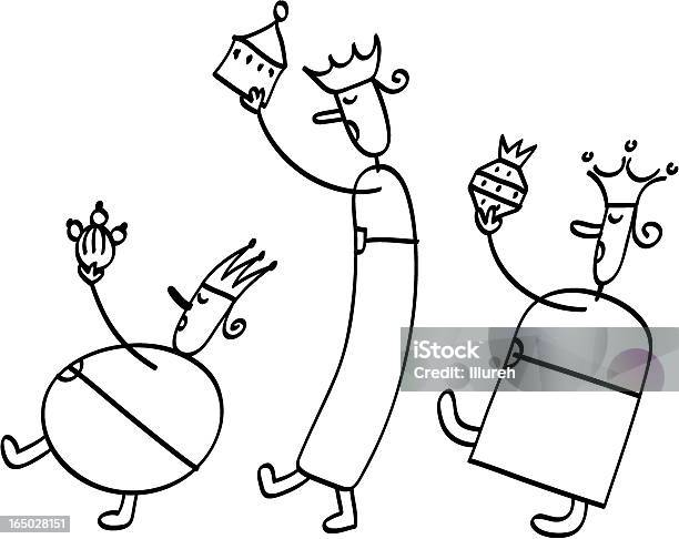 The Singing Magi Stock Illustration - Download Image Now - Three Wise Men, Epiphany Cake, King - Royal Person