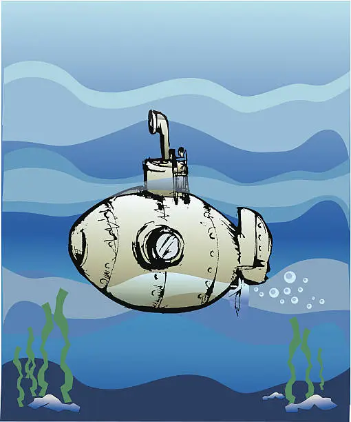 Vector illustration of under the water