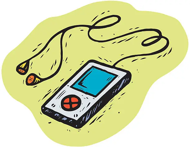 Vector illustration of MP3 Player