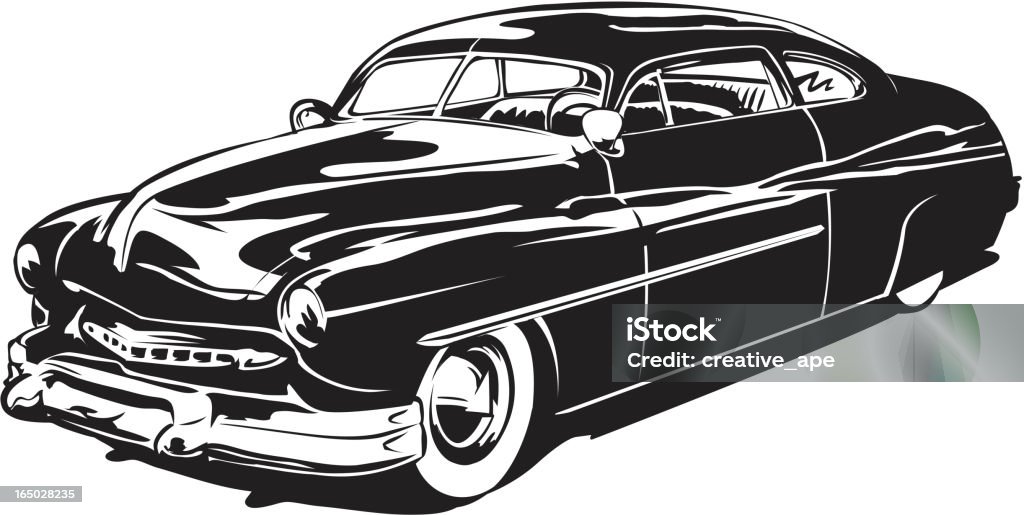 Hot Rods Outlines Custom Hotrod Stock Illustration - Download Image Now - Hot Rod Car ...
