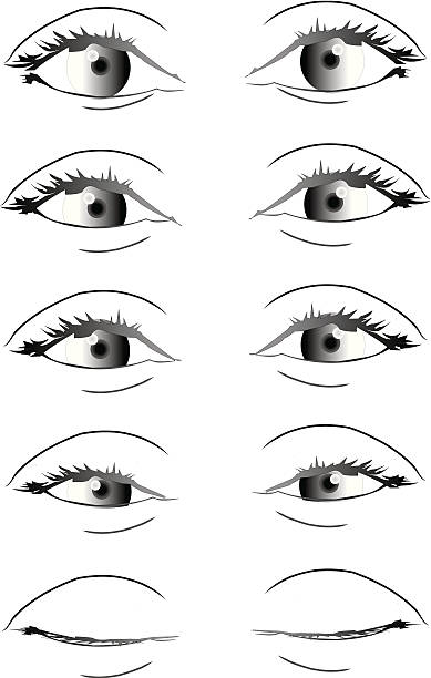 Grey Eyes Stock Illustration - Download Image Now - Blinking, Sequential  Series, Cartoon - iStock