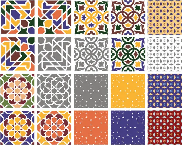 Vector illustration of Decorative Tiles (vector)