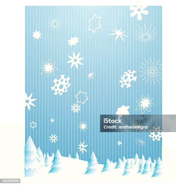 Зимний Снежинок Вектор — стоковая векторная графика и другие изображения на тему Абстрактный - Абстрактный, Афиша, Без людей