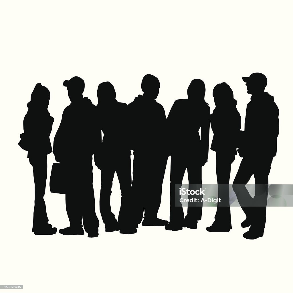 CrowdofYoungAdults - clipart vectoriel de Adolescence libre de droits