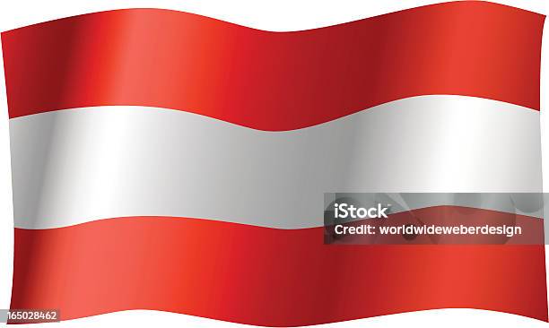 Bandiera Dellaustria Vettore - Immagini vettoriali stock e altre immagini di Austria - Austria, Bandiera, Europa - Continente