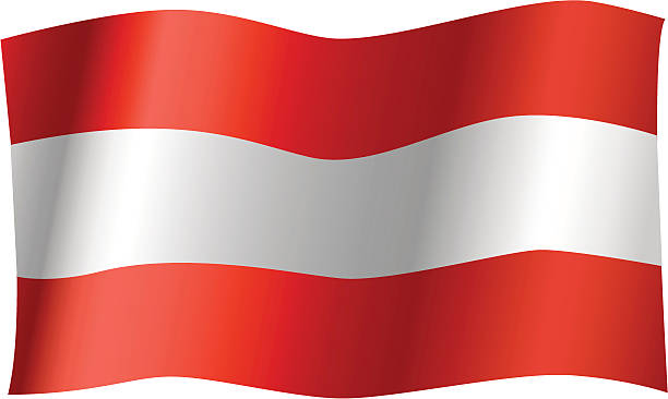 Austria Flag (Vector) vector art illustration