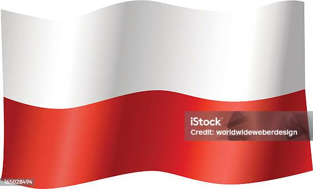 Flaga Polski Wektor - Stockowe grafiki wektorowe i więcej obrazów Bez ludzi - Bez ludzi, Flaga, Grafika wektorowa