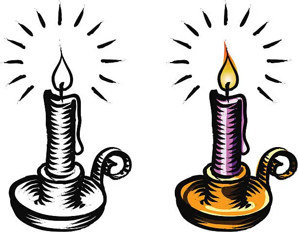 Vector illustration of Candle