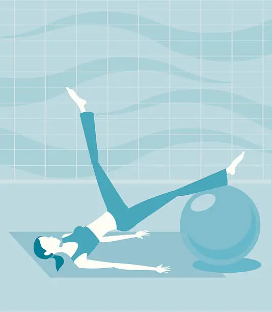 Vector illustration of pilates 2