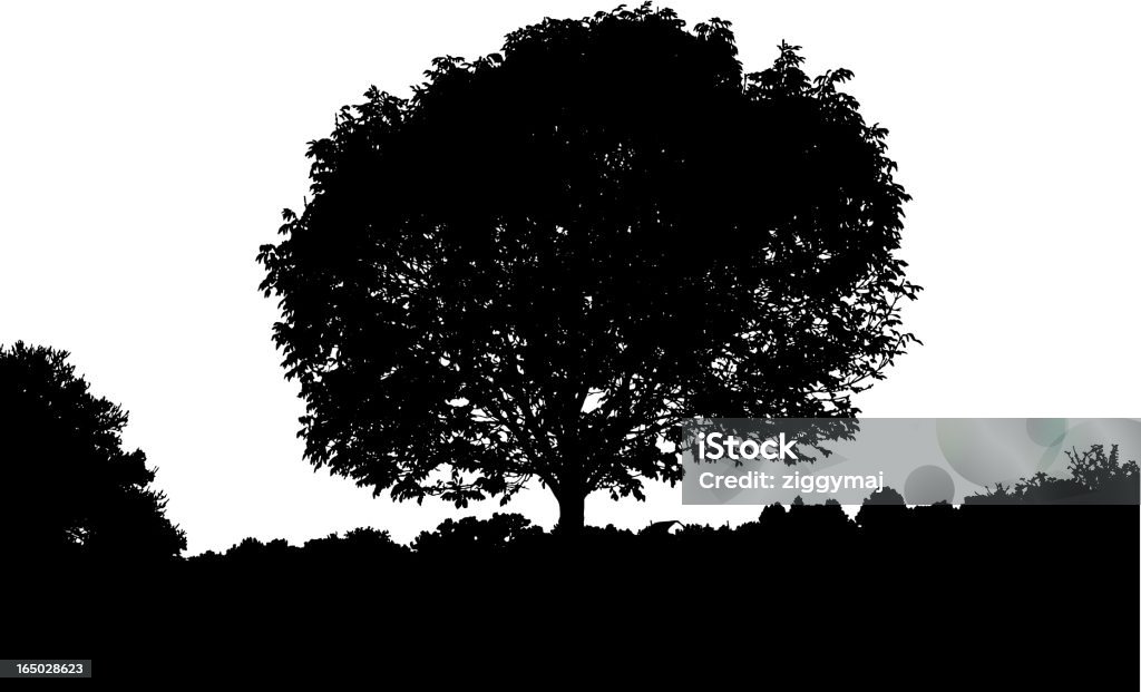 Arbre Silhouete - clipart vectoriel de Arbre libre de droits