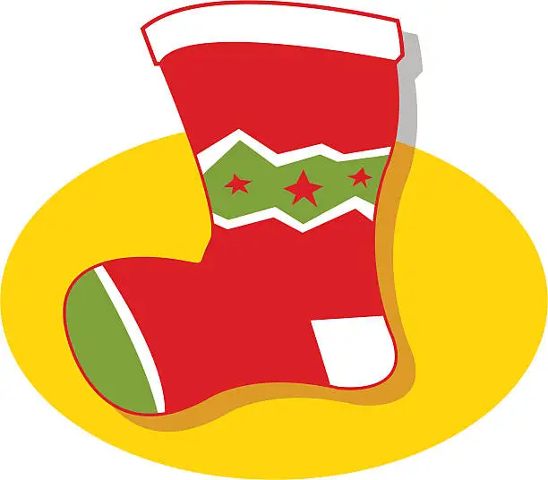 Vector illustration of Christmas Sock