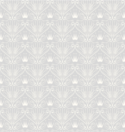 Seamless Art-Deco Crown Wallpaper ( Vector )