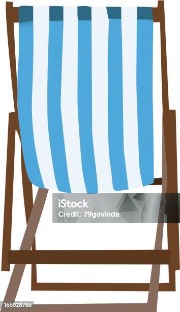 Beach Chair Stock Illustration - Download Image Now - Blue, Chair, Color Image