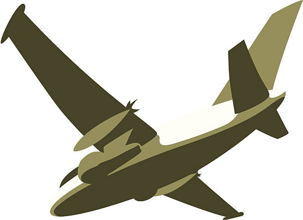 Avião de guerra - ilustração de arte em vetor