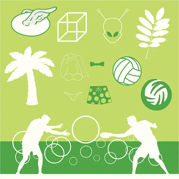 Vector illustration of Sporty Icons