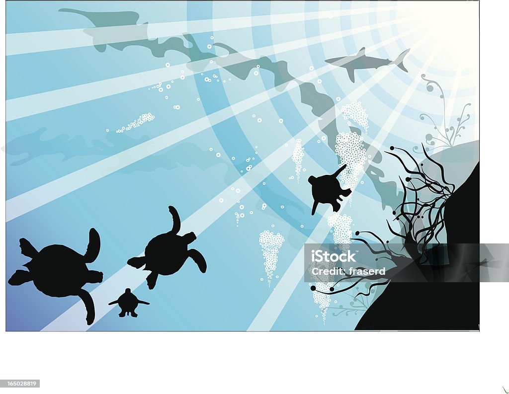 Vettoriale Scena subacquea - arte vettoriale royalty-free di Barriera corallina
