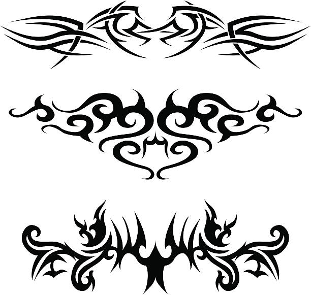 Tribal Tattoos 3 Stock Illustration - Download Image Now - Art And Craft,  Black Color, Clip Art - iStock
