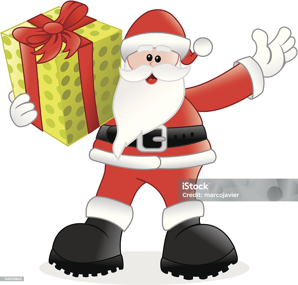 Natale-santa ha un regalo per te! - arte vettoriale royalty-free di Allegro