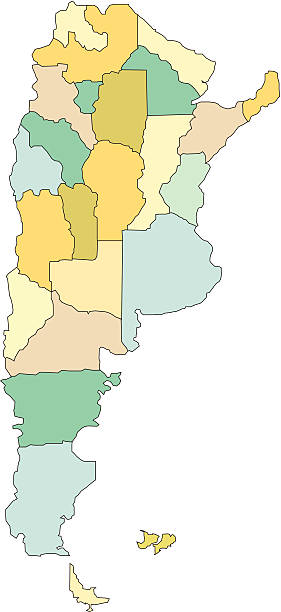 Mapa de Argentina - ilustración de arte vectorial