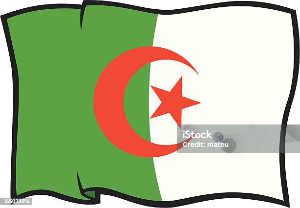 Flagge Von Algerien Stock Vektor Art und mehr Bilder von Algerische Flagge - Algerische Flagge, Farbbild, Flagge