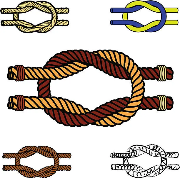 Vector illustration of square knot