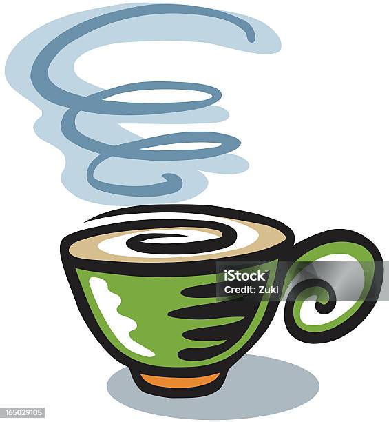 Vert Cup Vecteurs libres de droits et plus d'images vectorielles de Tasse à café - Tasse à café, Cuisson à la vapeur, Spirale