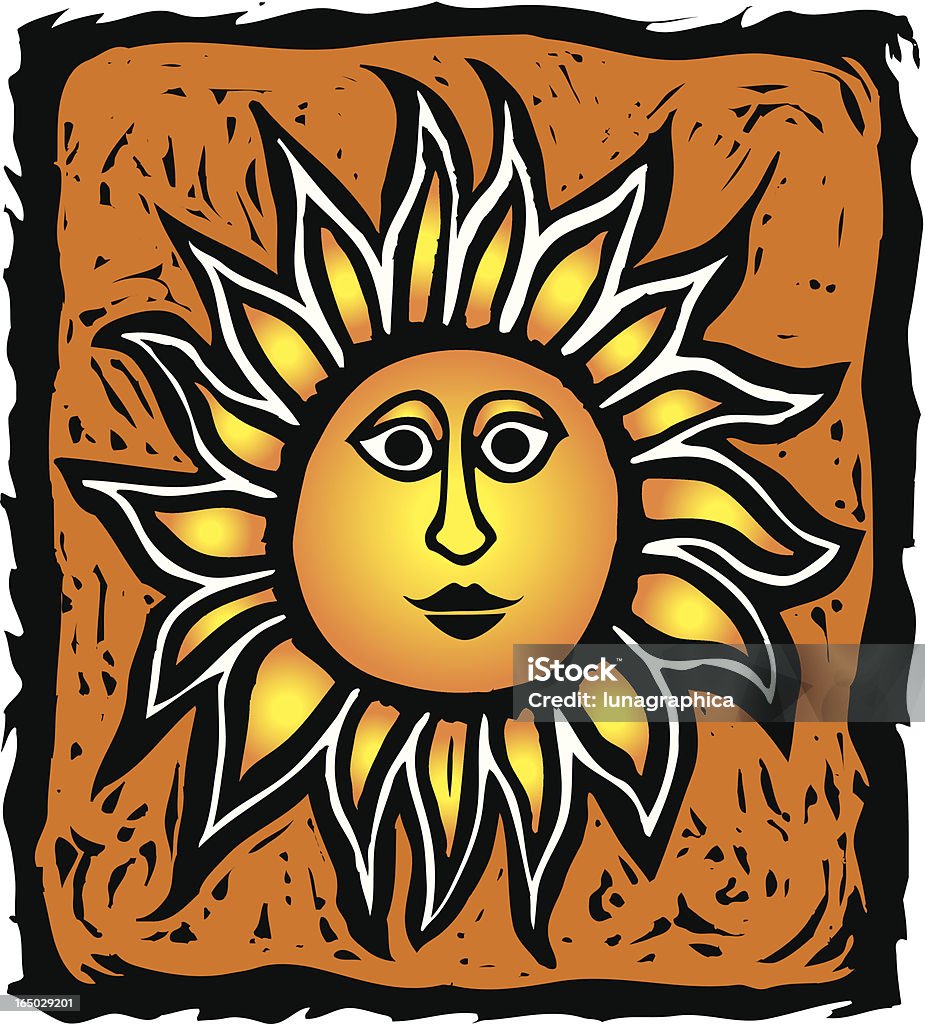 木製ブロック太陽 - まぶしいのロイヤリティフリーベクトルアート