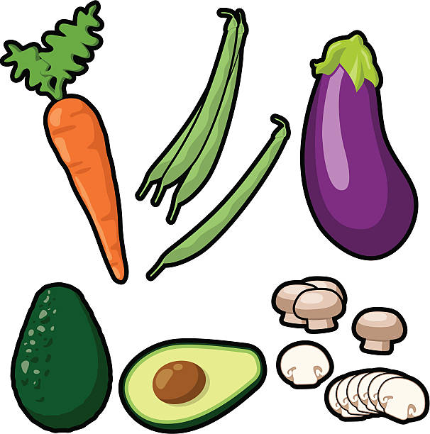 Vegetable Icons (vector) vector art illustration
