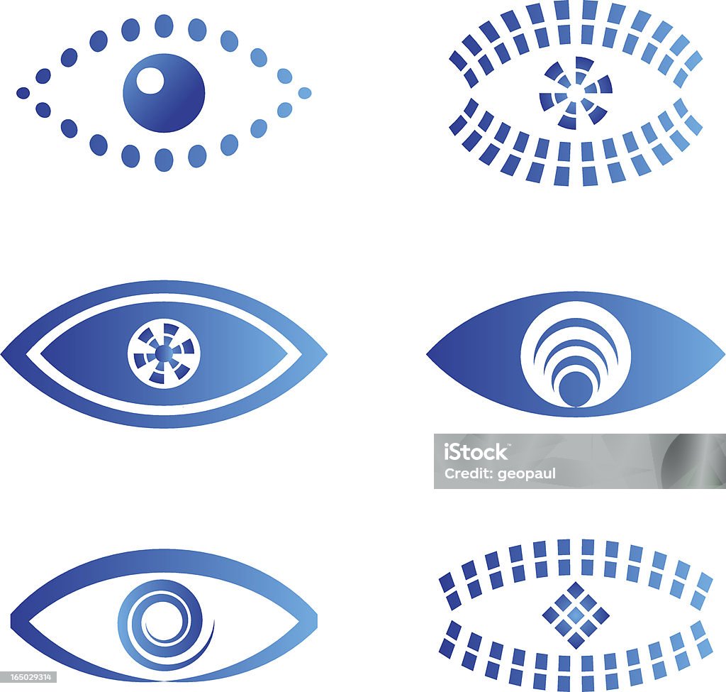 Eye-Vektor Symbole 2 - Lizenzfrei Hornhaut Vektorgrafik