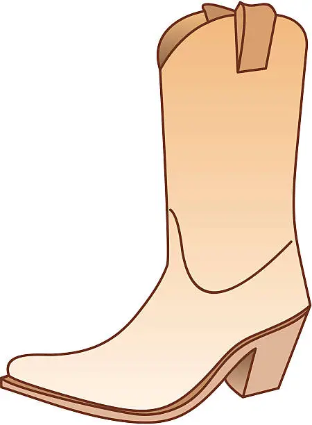 Vector illustration of cowboy boot