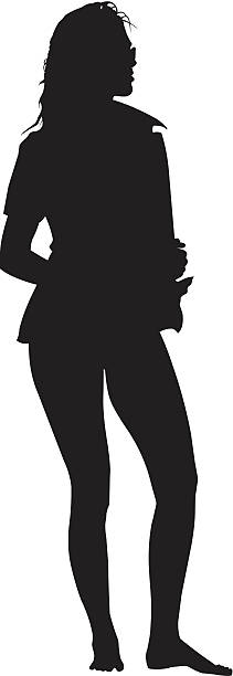 silhouette di una donna 06 - illustrazione arte vettoriale