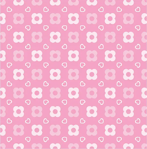 Vector illustration of Seamless Pink Jpop Wallpaper ( Vector )