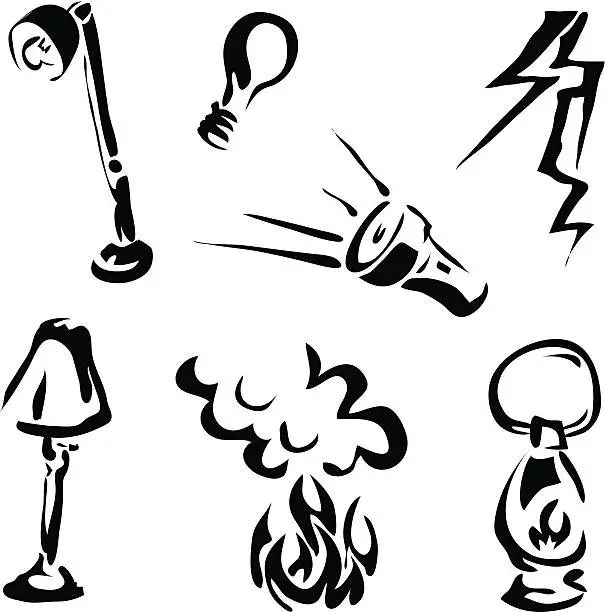 Vector illustration of Light Sources