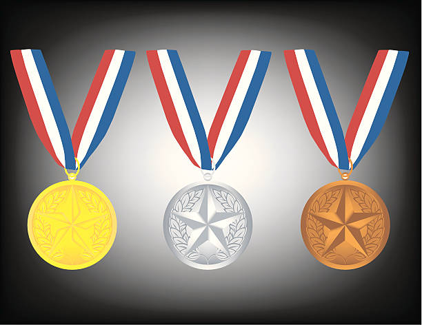 medals vector art illustration